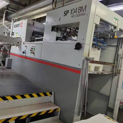 Αγορά BOBST AUTOPLATINE SP 104 BM H αυτόματη μηχανή κοπής και τυποποίησης με ολογράφημα online manufacture